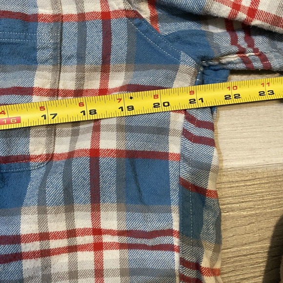 J. Crew Women’s Blue Large Multicolor Plaid Button Collared Flannel Shir… - Picture 5 of 5